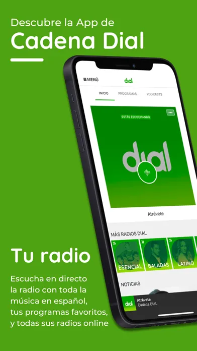 Tangkapan skrin Cadena Dial Radio