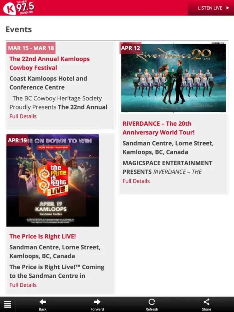 K 97.5 iPad  Screenshots