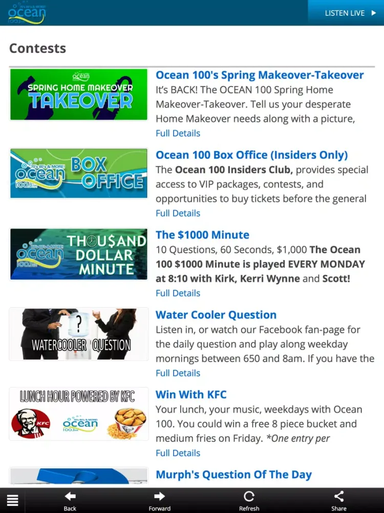Ocean 100 iPad  Screenshots