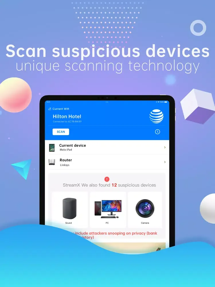 Zrzuty ekranu StreamX-Network Scanner iPad 