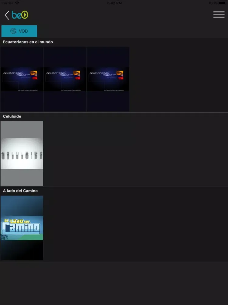 Capturas de pantalla de beo live iPad 