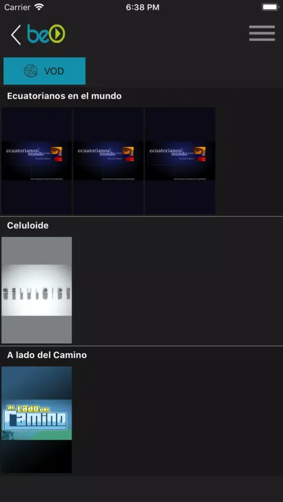 Capturas de pantalla de beo live