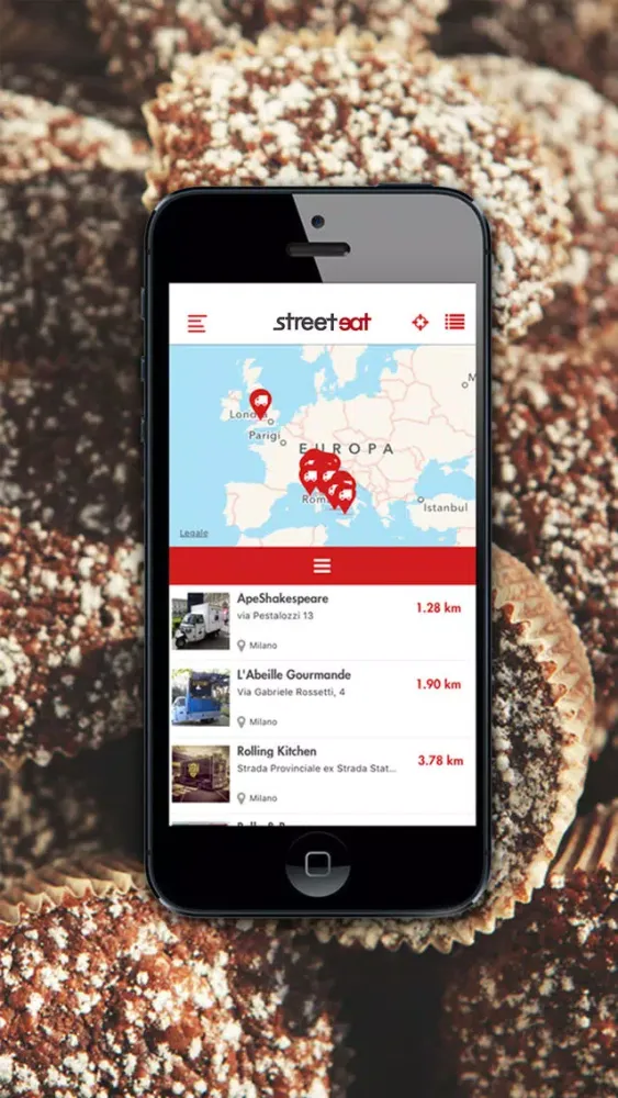 Zrzuty ekranu Streeteat – Food truck finder