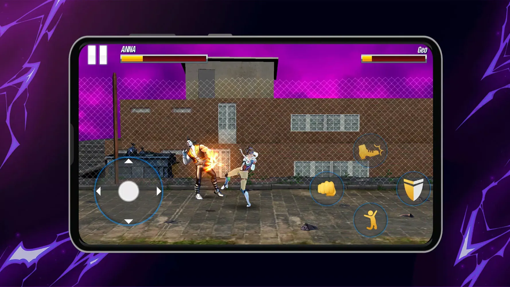 ภาพหน้าจอของ Street fighter game