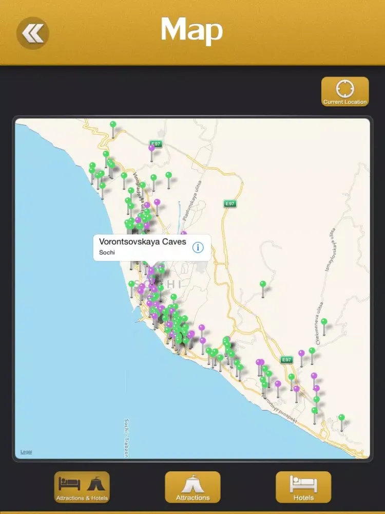 Tangkapan skrin Sochi City Travel Guide iPad 