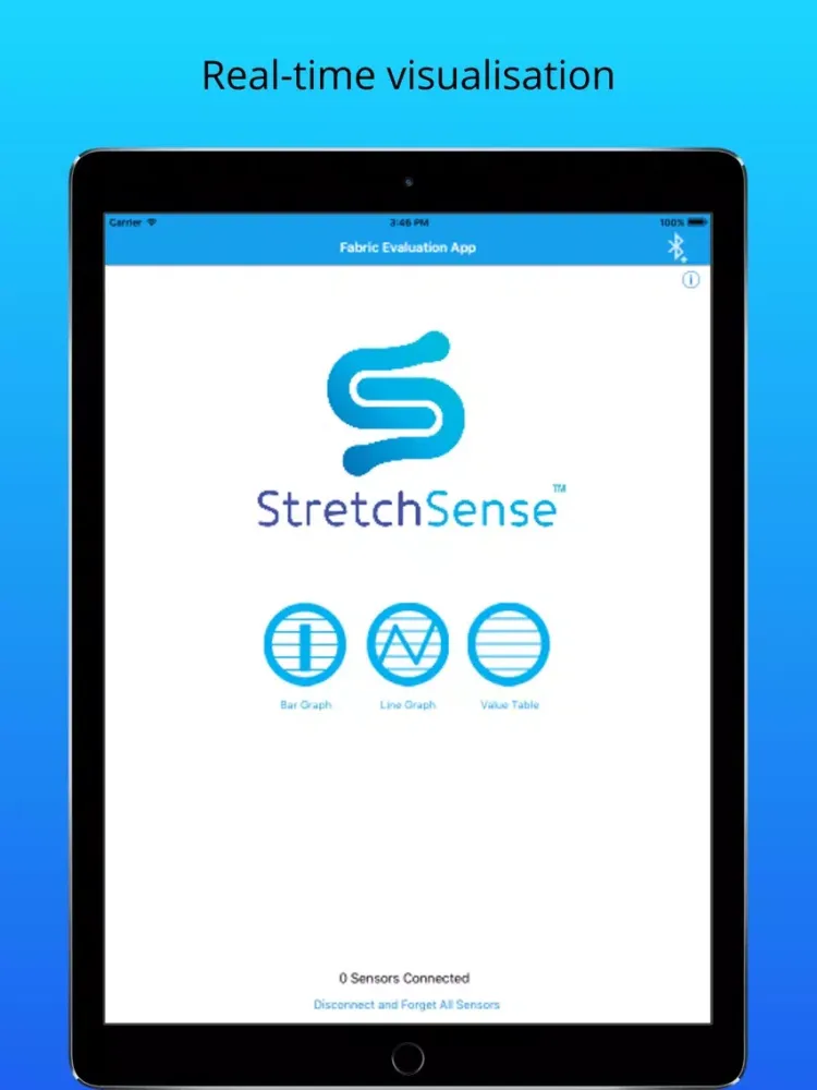 StretchSense BLE App iPad 应用截图