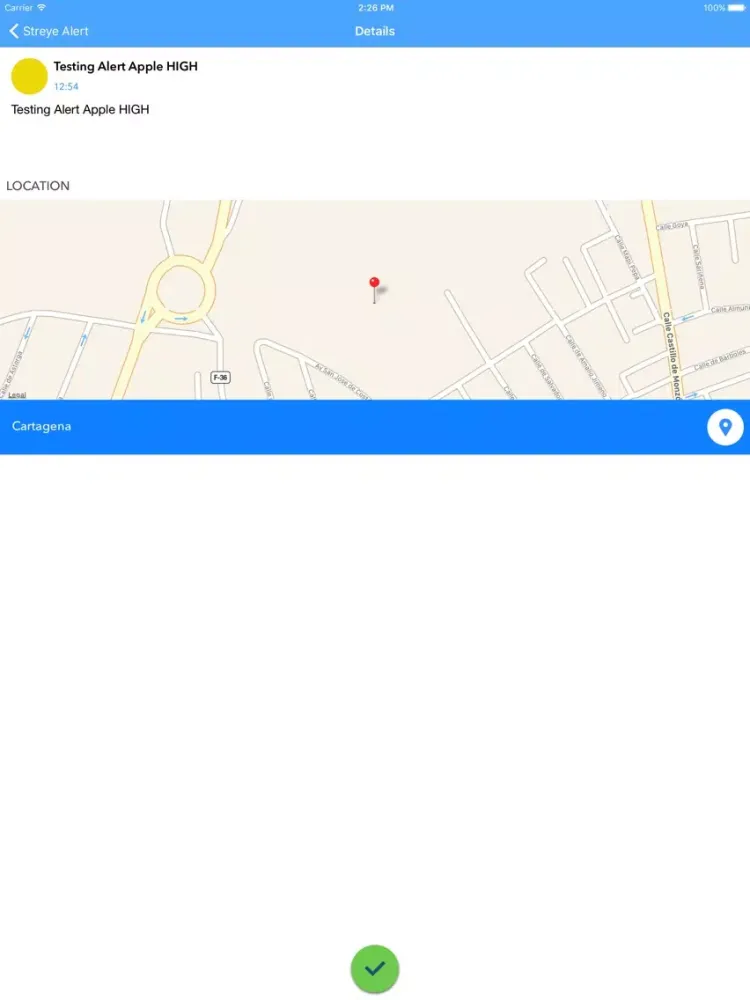 Zrzuty ekranu Streye Alert iPad 