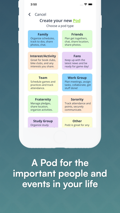 تصاویر Podz: Family & Group Organizer