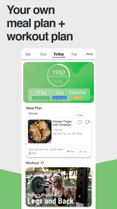 Tangkapan layar StrongrFastr Diet & Fitness AI