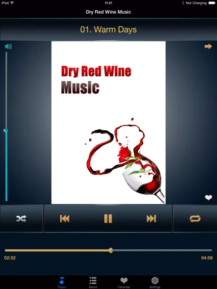 Love Music Player for Drink Dry Red Wine Free HD - Listen to Make Romantic iPad 应用截图