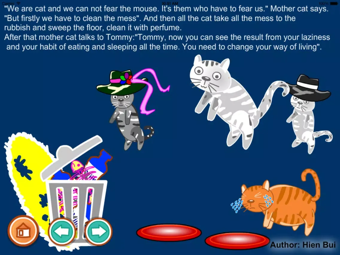 A lazy cat story (Untold toddler story from Hien Bui) iPad 应用截图