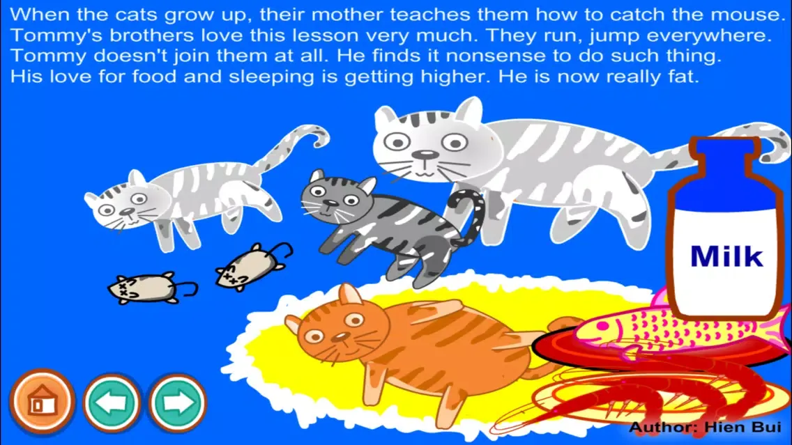 A lazy cat story (Untold toddler story from Hien Bui)应用截图