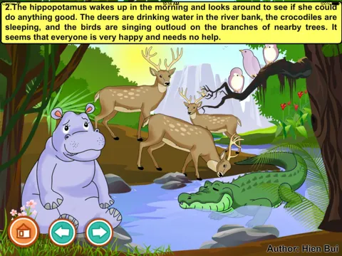 Tangkapan layar A good hippopotamus (story and games for kids) iPad 