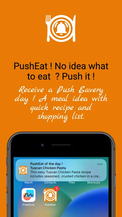 PushEat! Kosher Meal Planner Screenshots