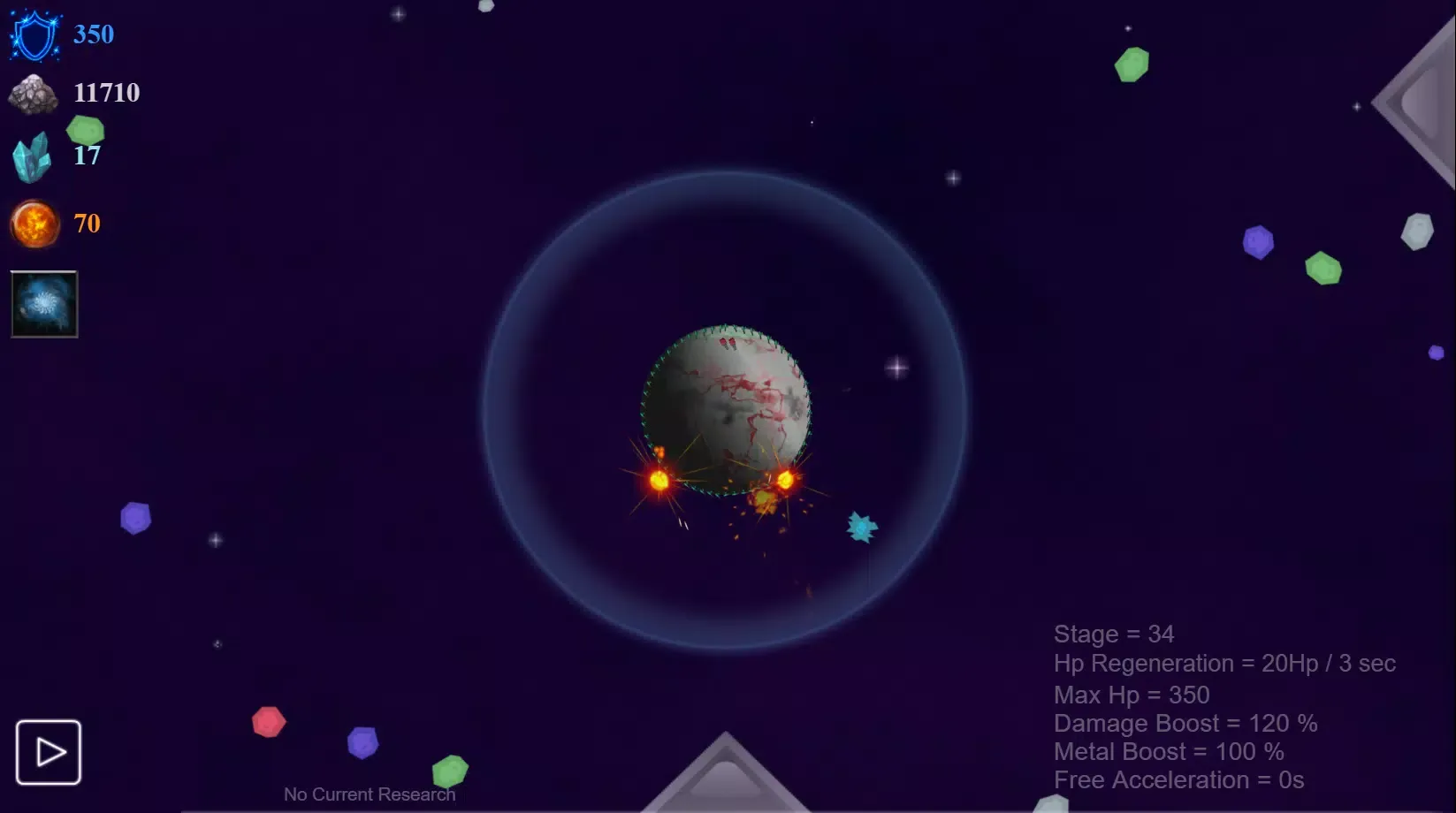 Ảnh chụp màn hình của SpaceX Planet Defender