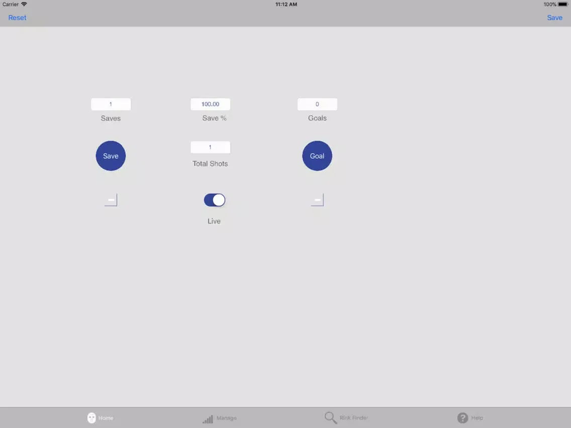 Goalie Scout iPad  Screenshots