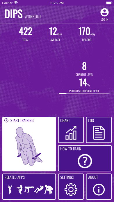 Tangkapan layar Dips Personal Trainer