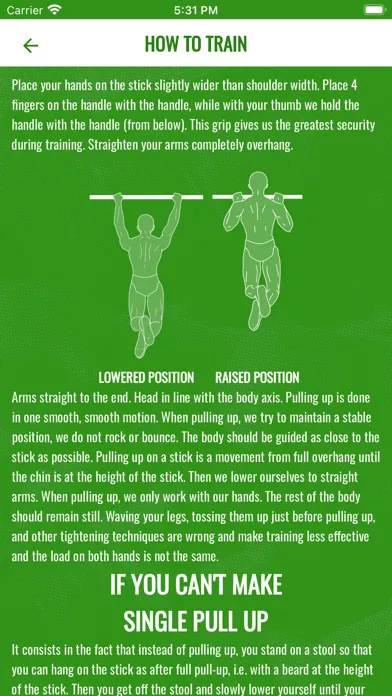 Capturas de pantalla de Pull Ups Personal Trainer