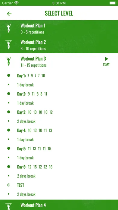 Capturas de pantalla de Pull Ups Personal Trainer