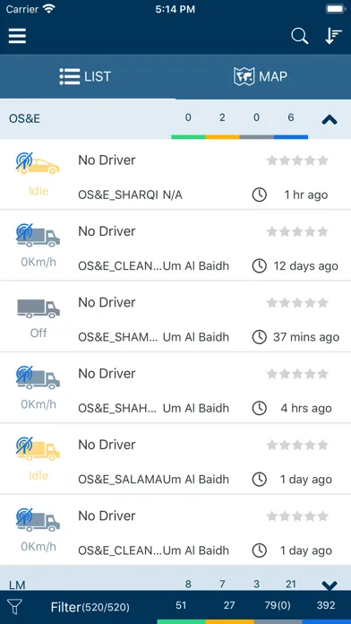 Tangkapan skrin Smart Track - STS