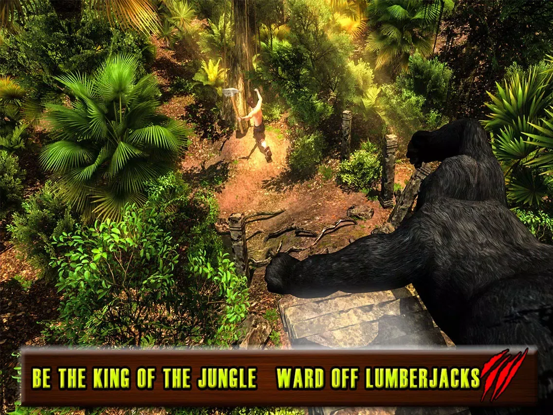 تصاویر Wild Gorilla Simulator 2016: Survival Life of Ape Vs Hunters & Wildlife Animals iPad 