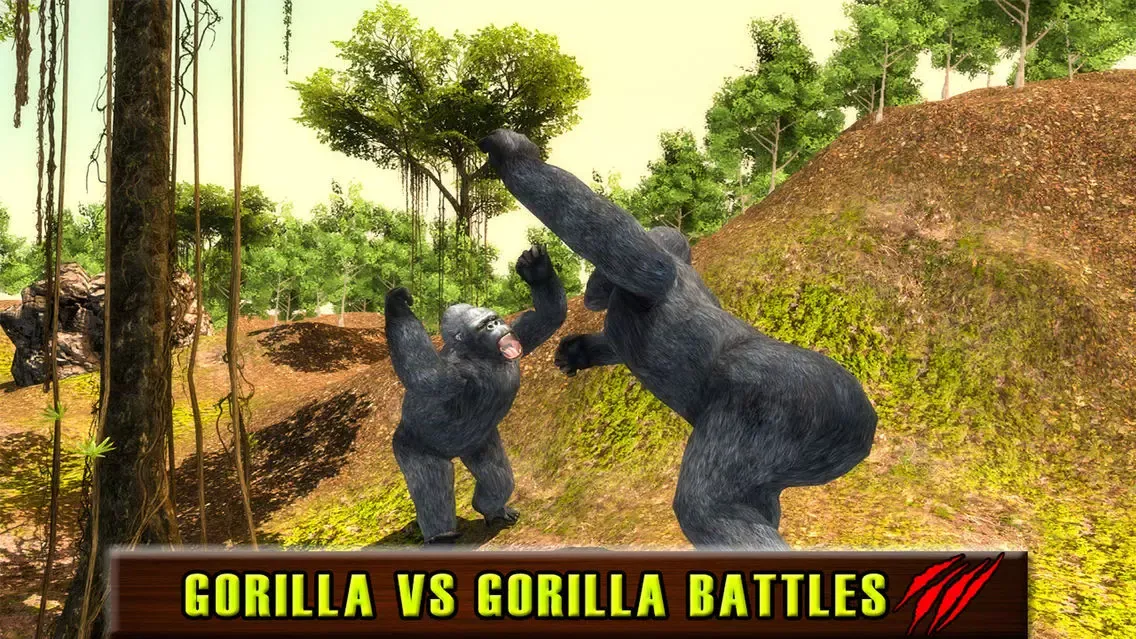 تصاویر Wild Gorilla Simulator 2016: Survival Life of Ape Vs Hunters & Wildlife Animals