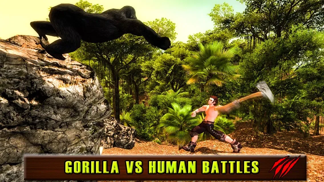 تصاویر Wild Gorilla Simulator 2016: Survival Life of Ape Vs Hunters & Wildlife Animals