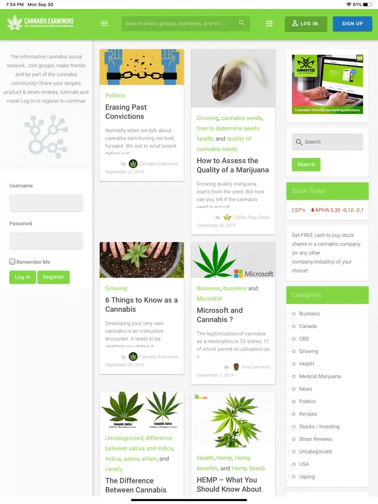 Скриншоты Cannabis Examiners iPad 