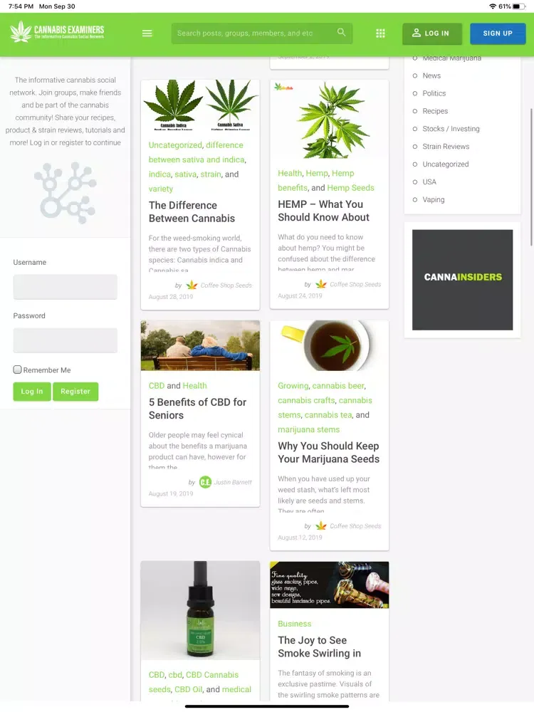 Скриншоты Cannabis Examiners iPad 