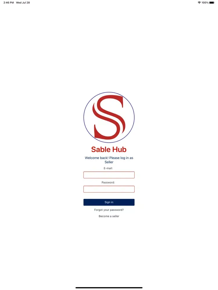 Screenshot di Sable Hub Vendor iPad 