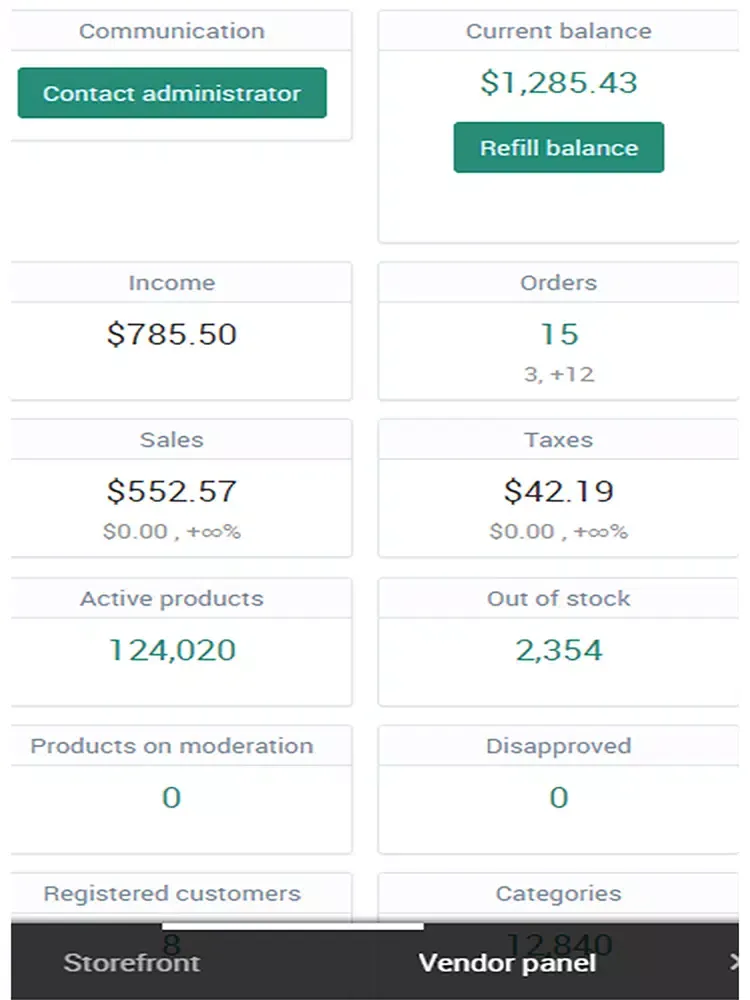 Screenshot di Sable Hub Vendor iPad 