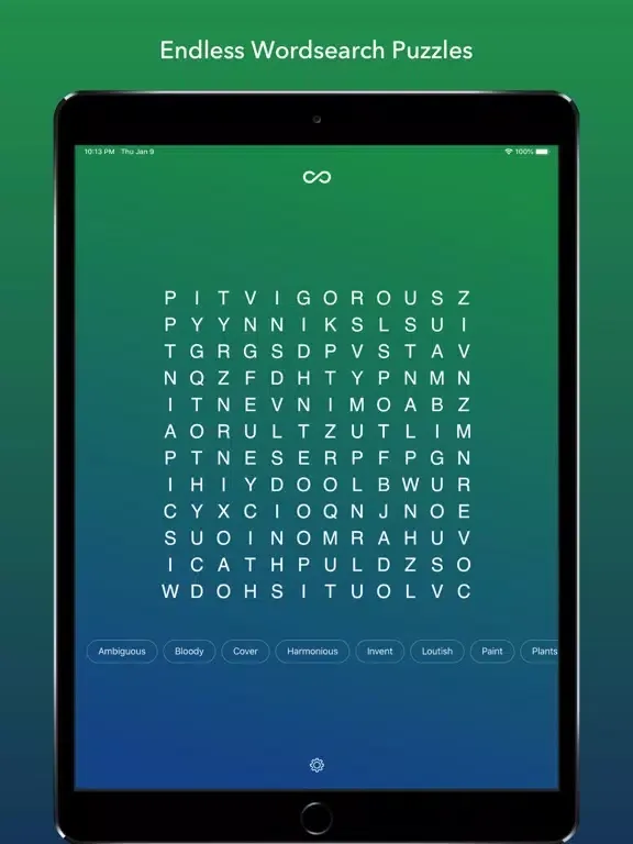 Captures d'écran de Infinity Wordsearch iPad 