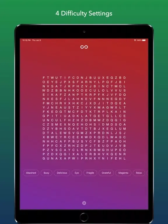 Captures d'écran de Infinity Wordsearch iPad 