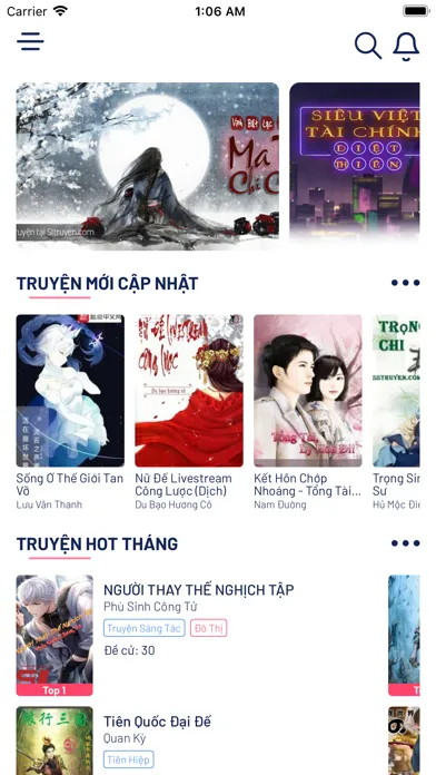 Ảnh chụp màn hình của StTruyen - Thế Giới Truyện