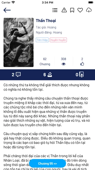 Ảnh chụp màn hình của StTruyen - Thế Giới Truyện