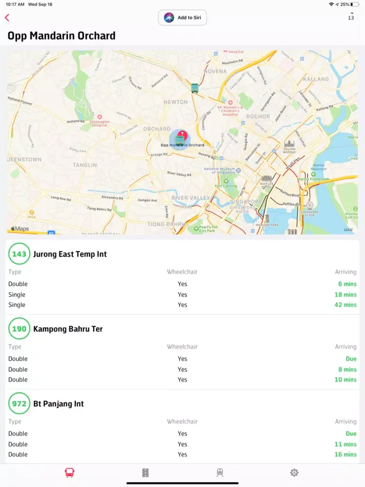 Singapore Transit iPad  سکرین شاٹس