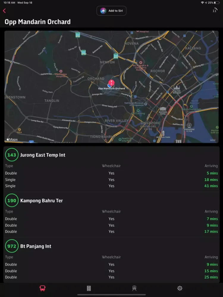 Singapore Transit iPad  سکرین شاٹس