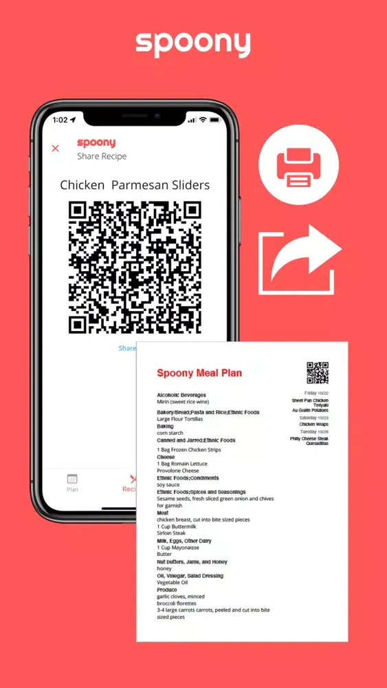 Tangkapan layar Spoony Simple Meal Planner