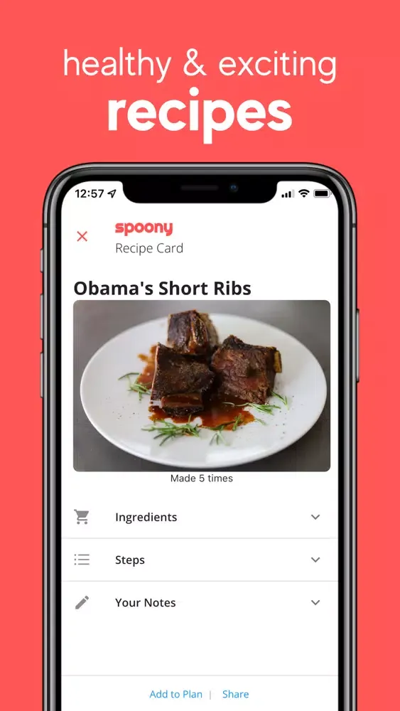 Tangkapan layar Spoony Simple Meal Planner