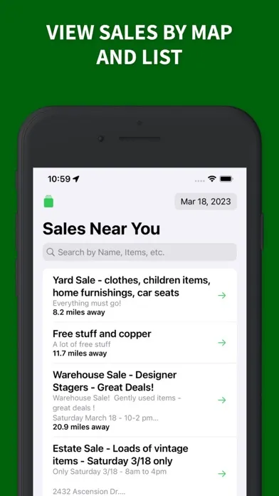 Zrzuty ekranu LuckySale: Garage Sale Finder