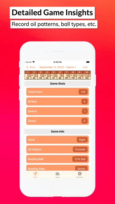 Zrzuty ekranu LuckyStrike - Bowling Tracker