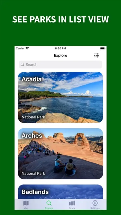 Ảnh chụp màn hình của Park’d: National Park Passport