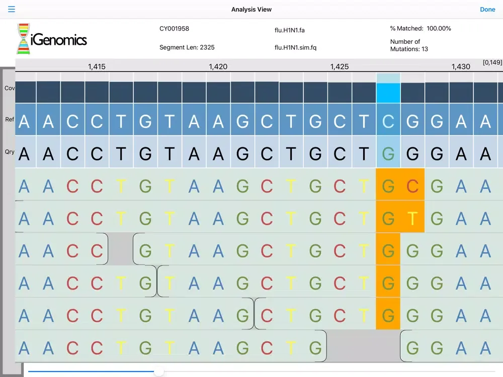 iGenomics: Mobile DNA Analysis iPad  스크린샷