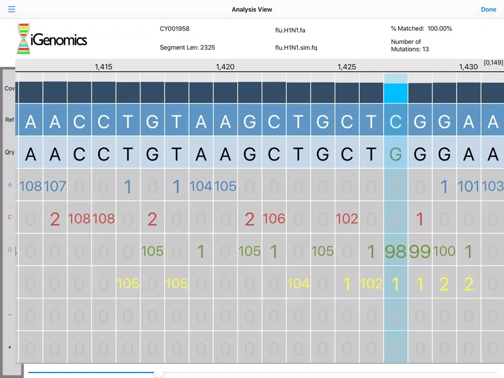 iGenomics: Mobile DNA Analysis iPad  스크린샷