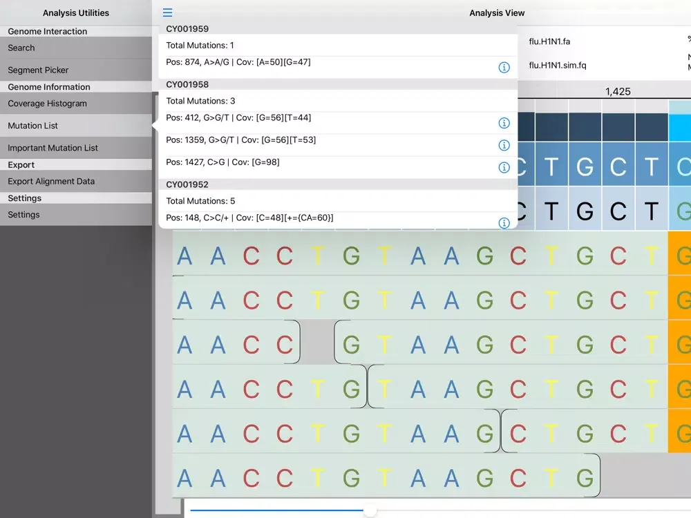 iGenomics: Mobile DNA Analysis iPad  스크린샷