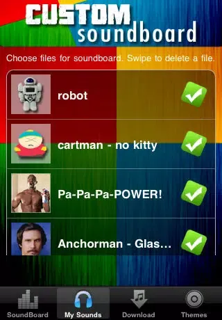 Capturas de tela do Custom Soundboard
