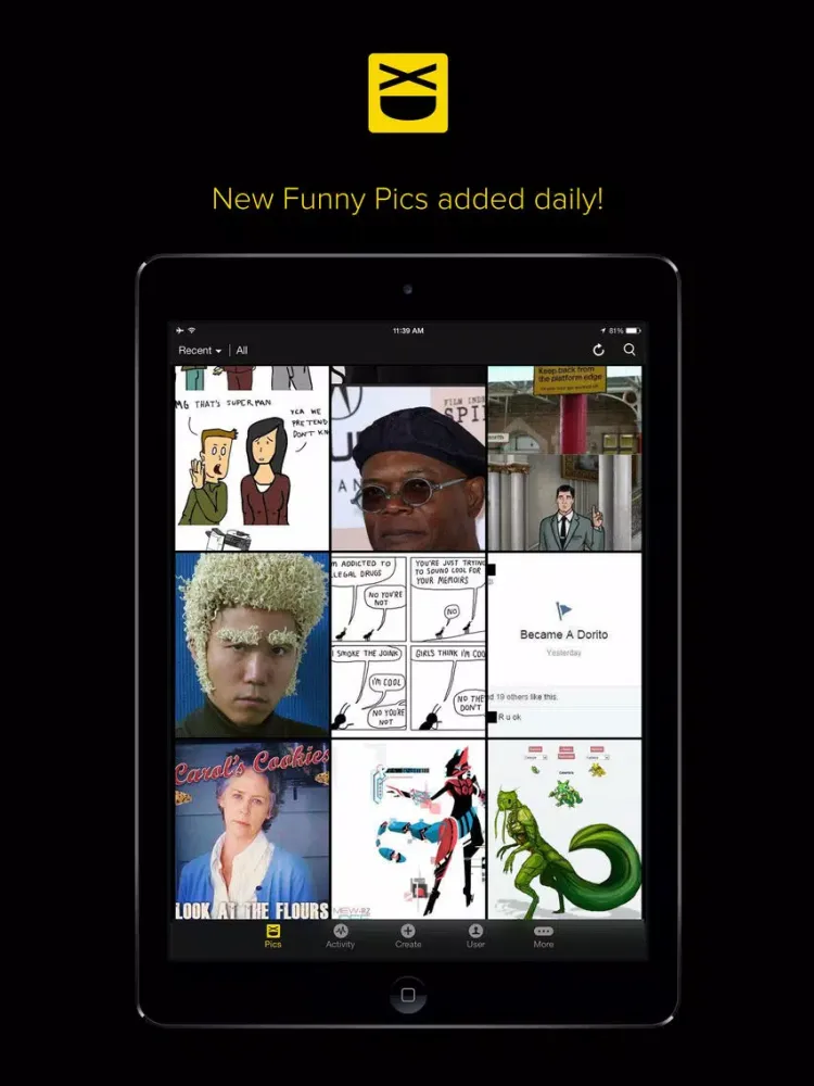 Tangkapan skrin Funny Pics Pro iPad 