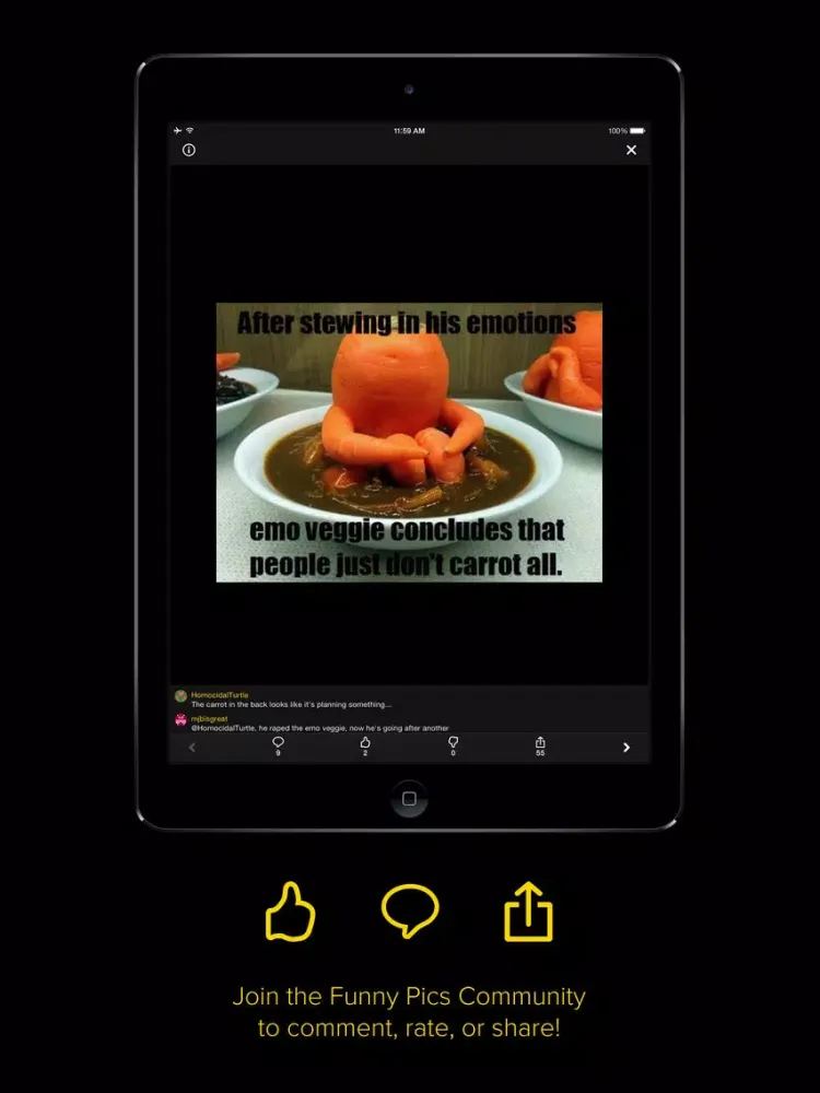 Tangkapan skrin Funny Pics Pro iPad 
