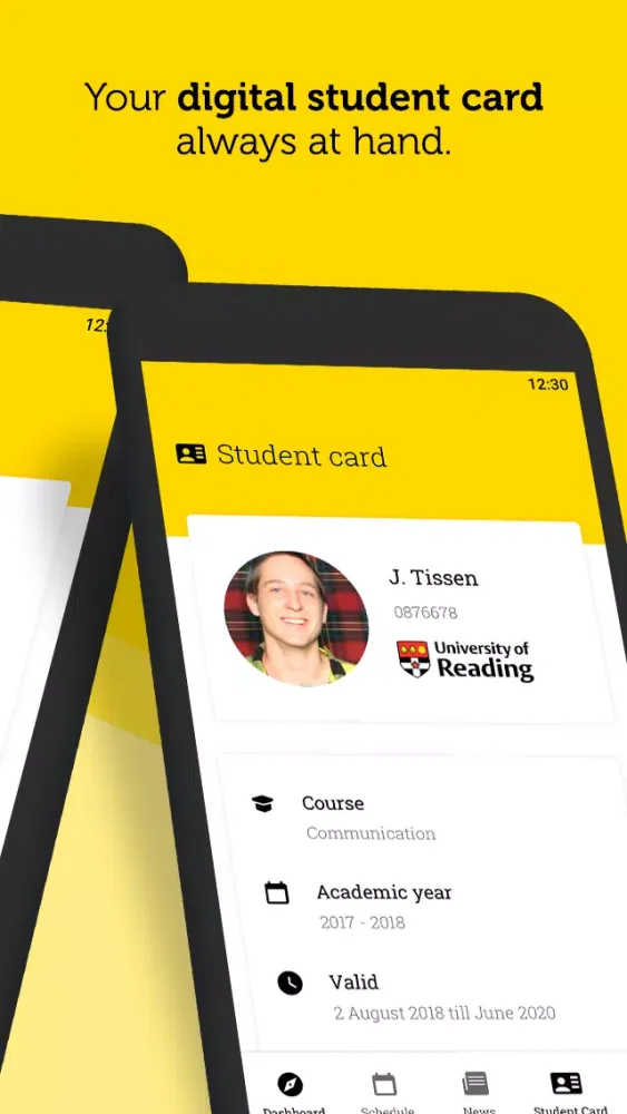 Tangkapan skrin UoR Student