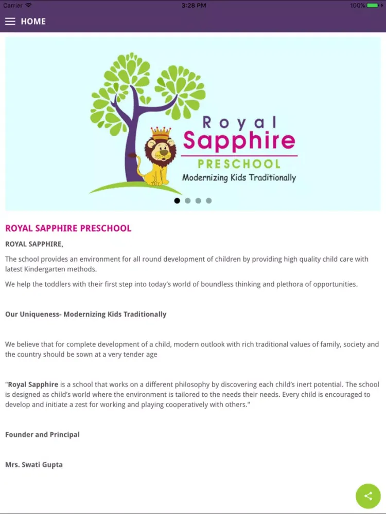 Capturas de tela do Royal Sapphire Preschool iPad 